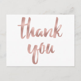 Rose Gold Dank Postkarten, Folie Schriftart Postkarte