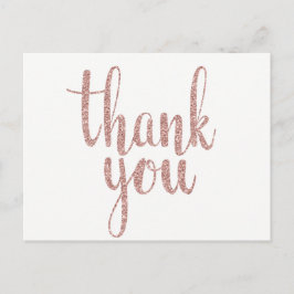 Rose Gold Dank Postkarten, Glitzer Postkarte
