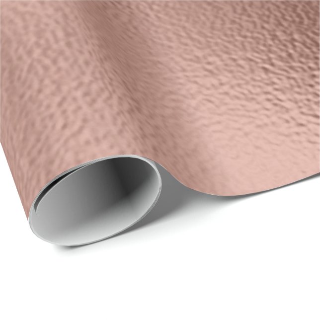 Rose Gold Delikate Metallische Minimalismus Glaspf Geschenkpapier (Rolleneckpunkt)