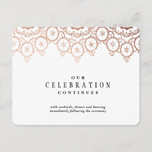 Rose Gold Delikate Wedding Card Begleitkarte