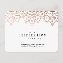 Rose Gold Delikate Wedding Card Begleitkarte