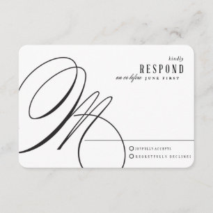 Rose Gold Delikate Wedding Repair Card RSVP Karte