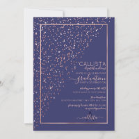 Rose Gold Diagonal Confetti Abschluss