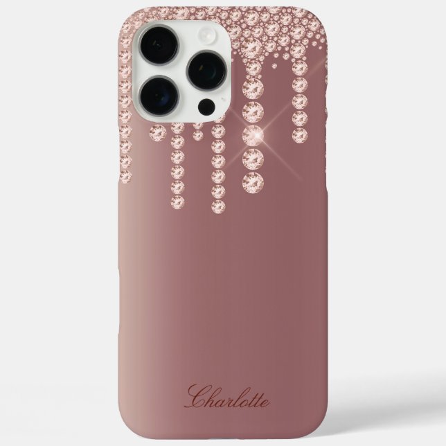 Rose Gold Diamond Look Case-Mate iPhone Hülle (Rückseite)