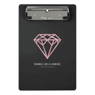 Rose Gold Diamond Mini Klemmbrett