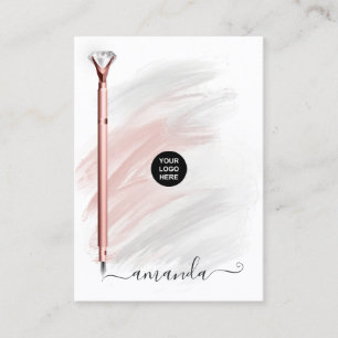 Rose Gold Diamond Pen Visitenkarte
