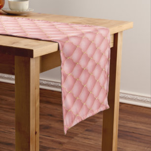 Rose Gold Diamonds Tufted Table Runner Kurzer Tischläufer