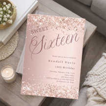 Rose Gold Drehbuch moderne Sweet 16