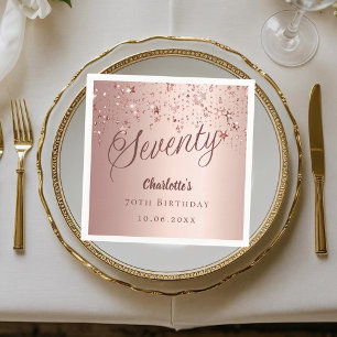 Rose Gold Drehbuch Stars 70. Geburtstag Serviette