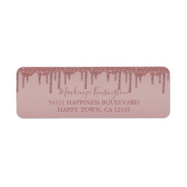 Rose Gold Drilling Glitzer Rücksendeadresse
