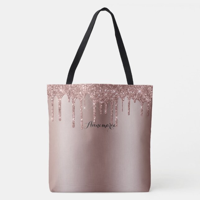Rose Gold Drilling Glitzer Tasche (Vorderseite)