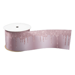 Rose Gold Dripping Glitzer Stilvoll elegant Rosa Satinband