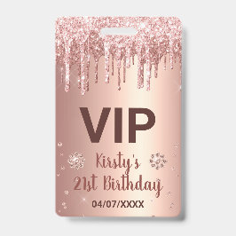 Rose Gold Driving Glitzer & Diamond Geburtstag Ausweis