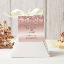 Rose Gold Driving Glitzer Metallic Shine Geschenkanhänger