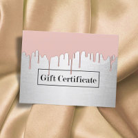 Rose Gold Driving Modern Salon Geschenkgutschein
