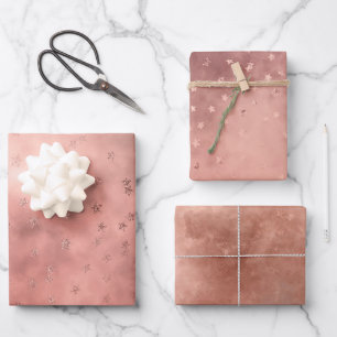 Rose Gold Dunkle Sternenwolke Geschenkpapier Set