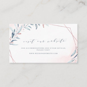 Rose Gold Dusty Blue Greenery Website Beilage Kart Platzkarte