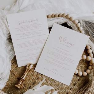 Rose Gold Einfache Minimalistische Hochzeit Begrüß