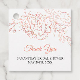 Rose Gold Elegantes Brautparty Vielen Dank Geschenkanhänger