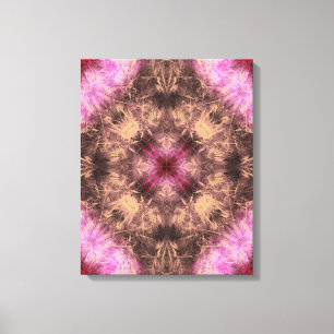 Rose Gold Energie Kaleidoskop Fraktale Kunst Leinwanddruck