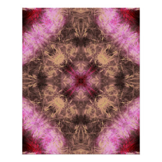 Rose Gold Energie Kaleidoskop Fraktale Kunst Poster