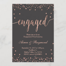 Rose Gold Engagement Partei Einladung