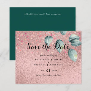Rose Gold Eukalyptus Blätter Foil Look WEDING