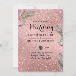 Rose Gold Eukalyptus Blätter Foil Look WEDING