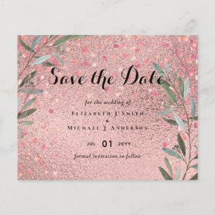 Rose Gold Eukalyptus Blätter Foil Look WEDING
