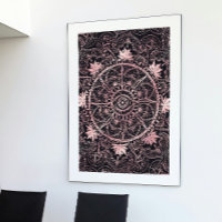 Rose Gold Eye Mandala Black Design