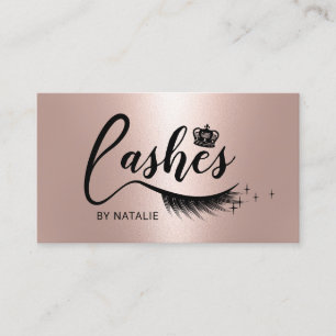 Rose Gold Eyelash Extensions Lashes Queen Salon Visitenkarte