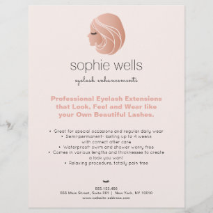 Rose Gold EyeLash Extensions und False Lash Girl Flyer