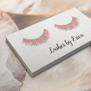 Rose Gold Eyelashes Extensions Lashes Kunstlinen Visitenkarte