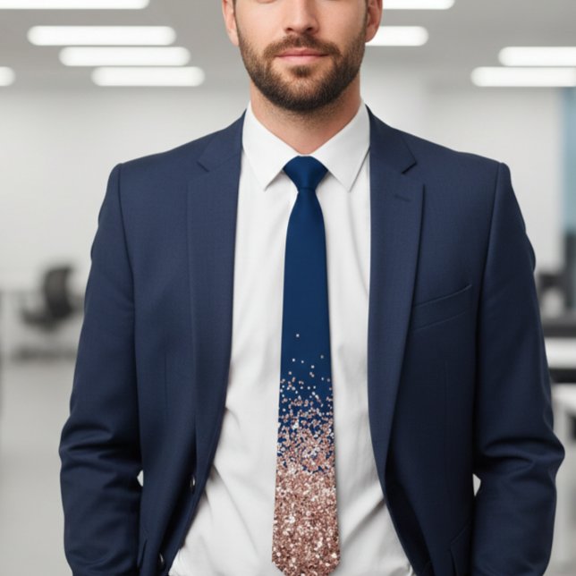 Rose Gold Fading Wasserfall Ombre Glitzer sehen Ne Krawatte (Von Creator hochgeladen)