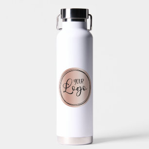 Rose Gold Farbverlauf Kreis Logo Trinkflasche