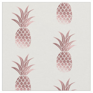Rose Gold Faux-Folie Ananas-Stoff Stoff