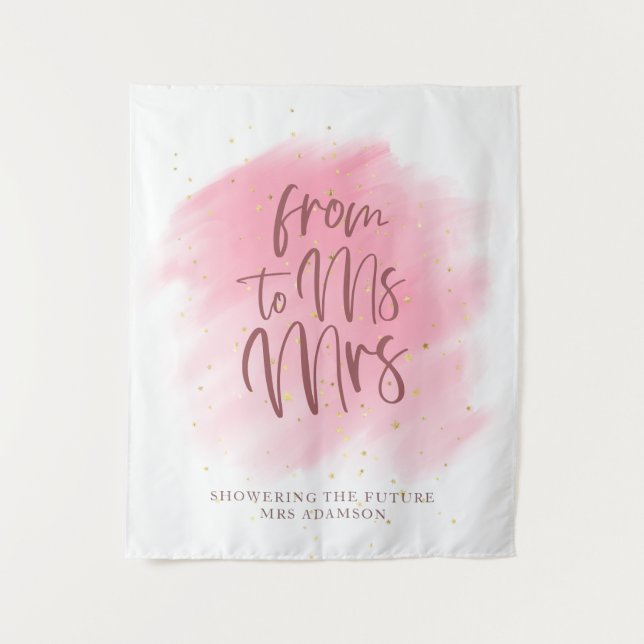 Rose Gold feiert Frau Brautparty Backdrop Wandteppich (Vorderseite)