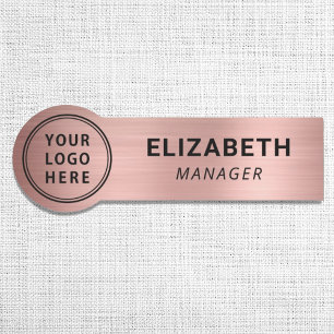 Rose Gold Firmenlogo Namensschild