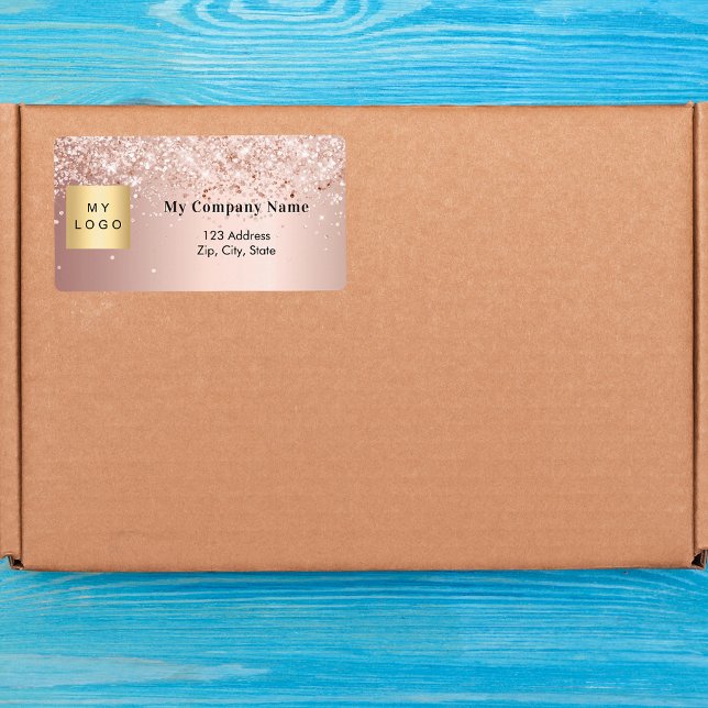 Rose Gold Firmenlogo Rücksendeadresse Versand (Von Creator hochgeladen)