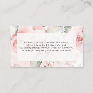 Rose Gold Floral Einschließkarte Begleitkarte