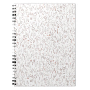 Rose Gold Floral Muster Notizblock