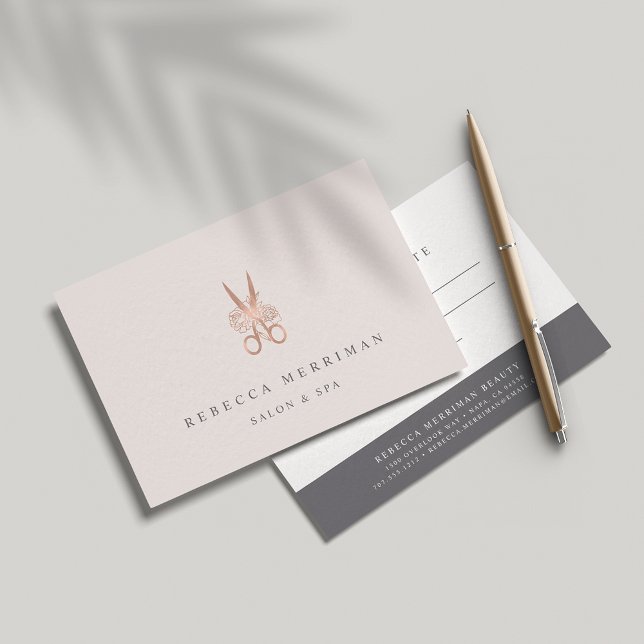 Rose Gold Floral Scheren | Salon Gift Certificate (Von Creator hochgeladen)