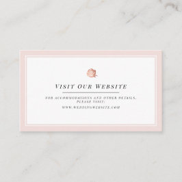 Rose gold florale minimalistische Website Beilage Platzkarte