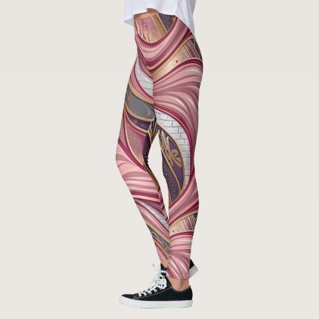 Rose Gold Fluid Streetwear Leggings -> Roségoldene (Links)