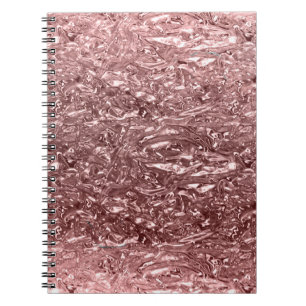 Rose Gold Flüssig-Chrom Metallic Chic Glam Notizblock