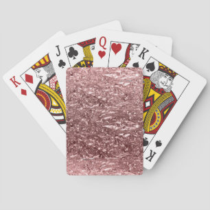 Rose Gold Flüssig Chrom Metallisch Chic Glam Spielkarten