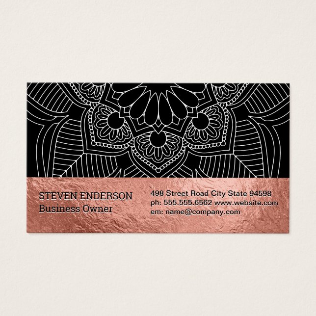 Rose Gold Foil and Damask Muster (Vorderseite)
