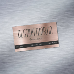 Rose Gold Foil Black Contact Bar Magnetische Visitenkarte