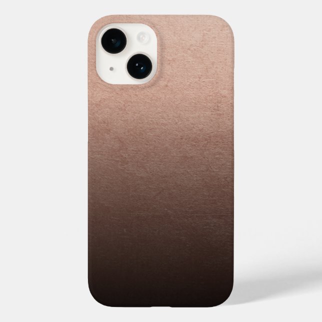Rose Gold Foil Black Ombre Hintergrund Case-Mate iPhone Hülle (Rückseite)
