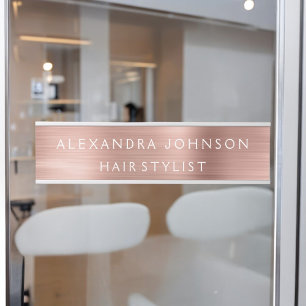 Rose Gold Foil   Blush Pink Foil Modern Türschild